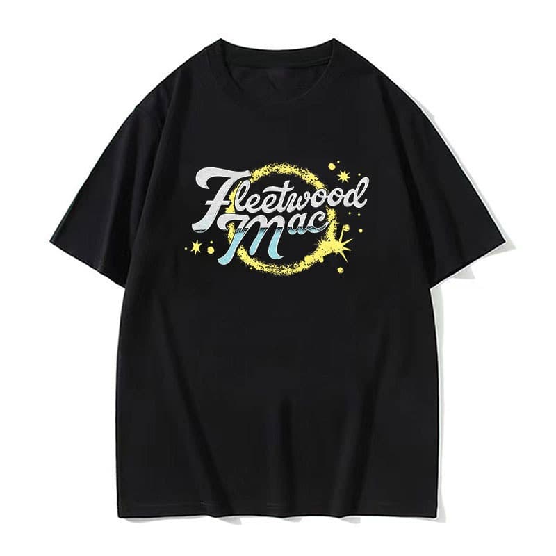 Venda Quente Rock Band Frotawood Mac Logotipo Impressão Camiseta Retro Stevie Nicks Gráfico T Camisas Das Mulheres Dos H