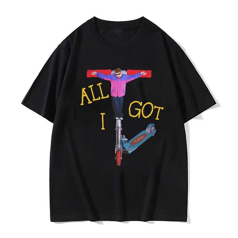 Oliver Tree All I Got Turbo Scooter Camiseta Gráfica Retrô Unissex De Algodão Estampada