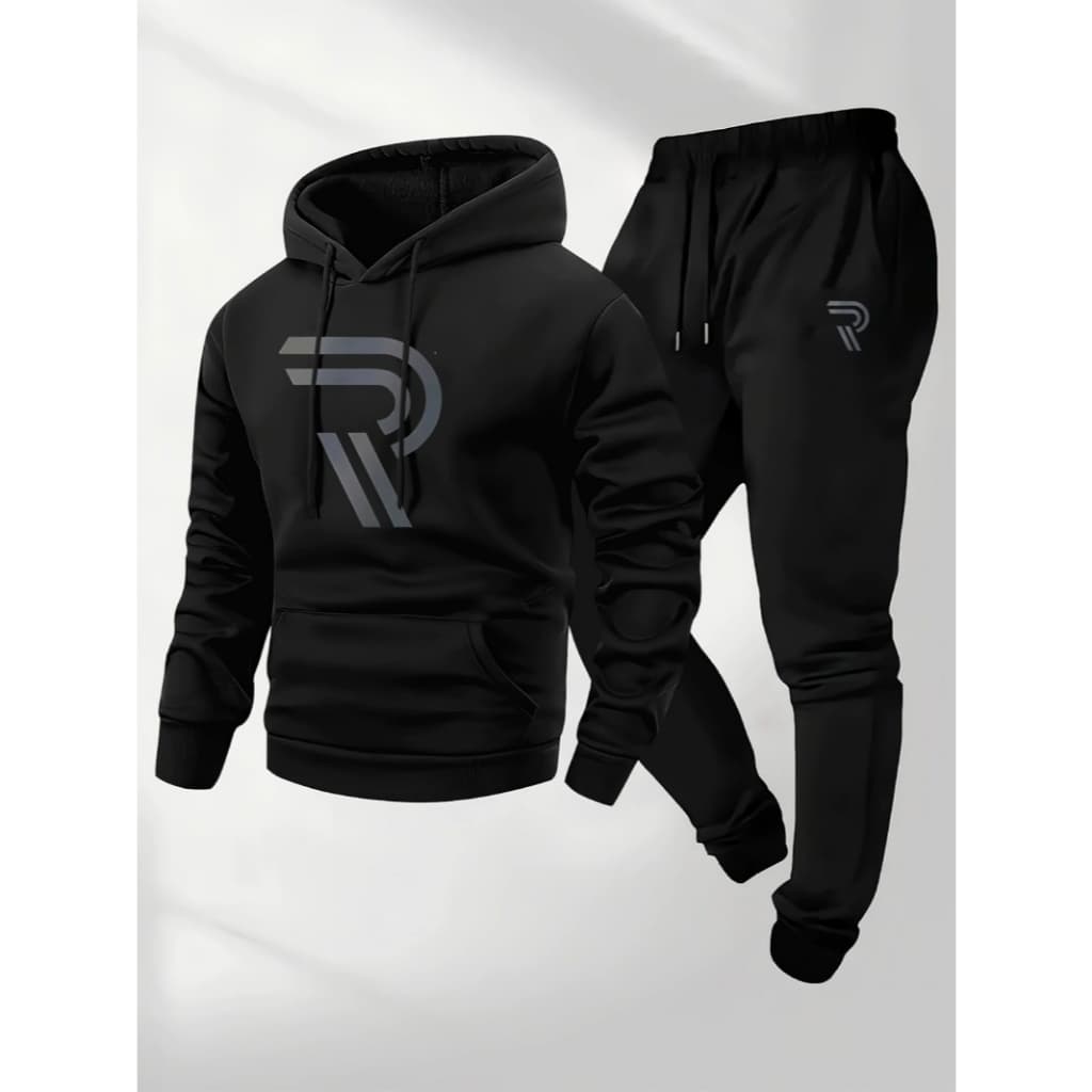 Novo Casual moda masculina feminina moletom impresso com capuz e cordão terno esportivo