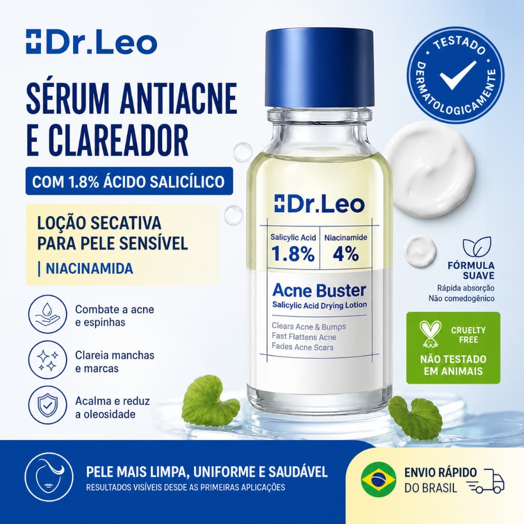 Sérum para Manchas com 1,8% de Ácido Salicílico, Loção Secante para Tratamento de Acne em Peles Sensíveis | Niacinamida,