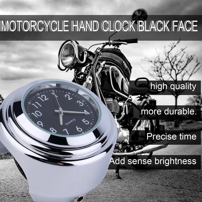 22-25MM Relógio Da Motocicleta Termômetro Medidor De Temperatura À Prova Dwaterproof Água Acessórios Guiador Estilo Moto