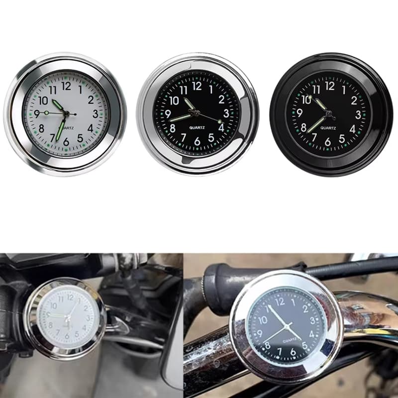 Universal 22-25mm Relógio Luminoso Termômetro Medidor De Temperatura À Prova Dwaterproof Água Motocicleta Guiador Montar