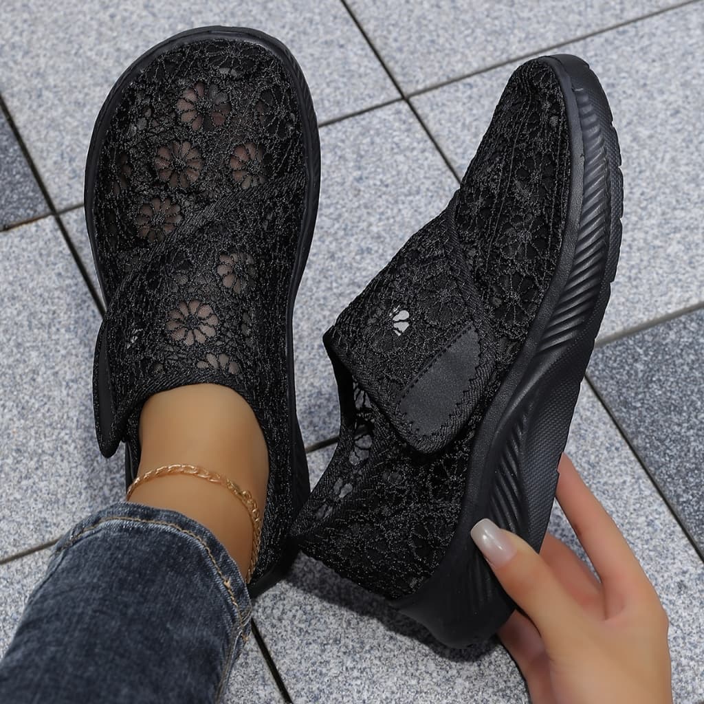Mulheres Sapatos Para Diabéticos Pés Largos Inchados De Caminhada Hálux Valgus Ajuste Macio E Confortável Idosos Tamanho