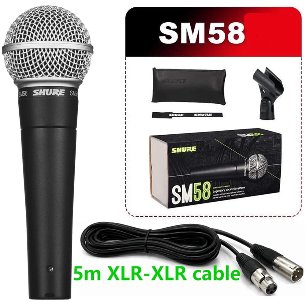 [Venda Quente E Frete Grátis] Tiktok Transmissão Ao Vivo Microfone SM58 vocal Superior Para Canto De Palco , Discu