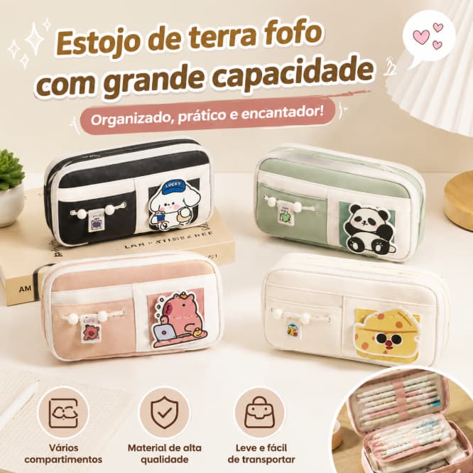 Estojo De Lápis De Queijo De Grande Capacidade INS Linda Bolsa De Papelaria Para Estudantes Multicamadas