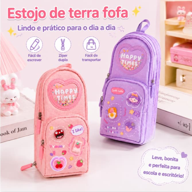 Estojo Portátil De Grande Capacidade INS Bolsa Multifuncional De Papelaria Para Meninas