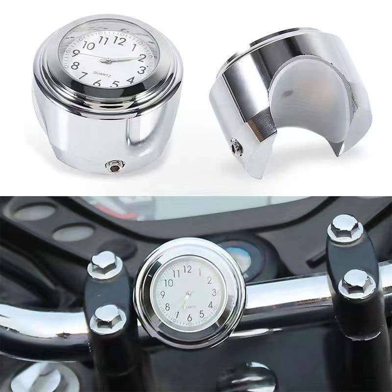 Relógio De Quartzo De Alumínio Luminoso Montagem No Guiador Para Motocicleta Scooter À Prova Dwaterproof Água Exibição T