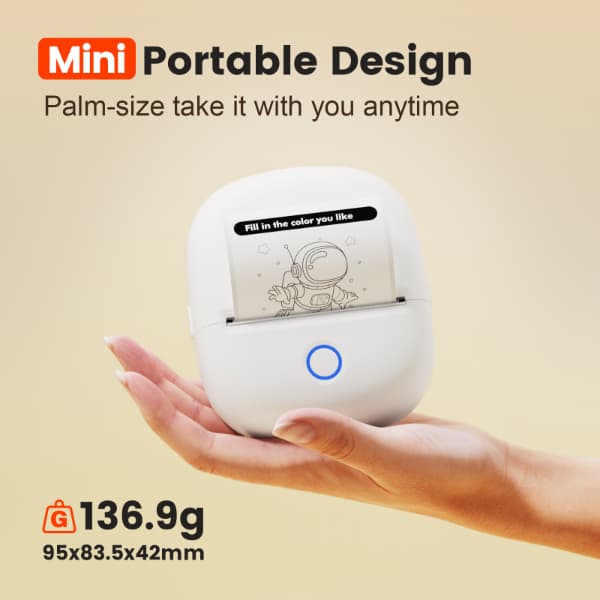 Impressora Térmica Portátil Bluetooth Sem Tinta Mini Bolso Adesivo HD Fio Telefone Para Estudante Nota Etiqueta Foto Pre
