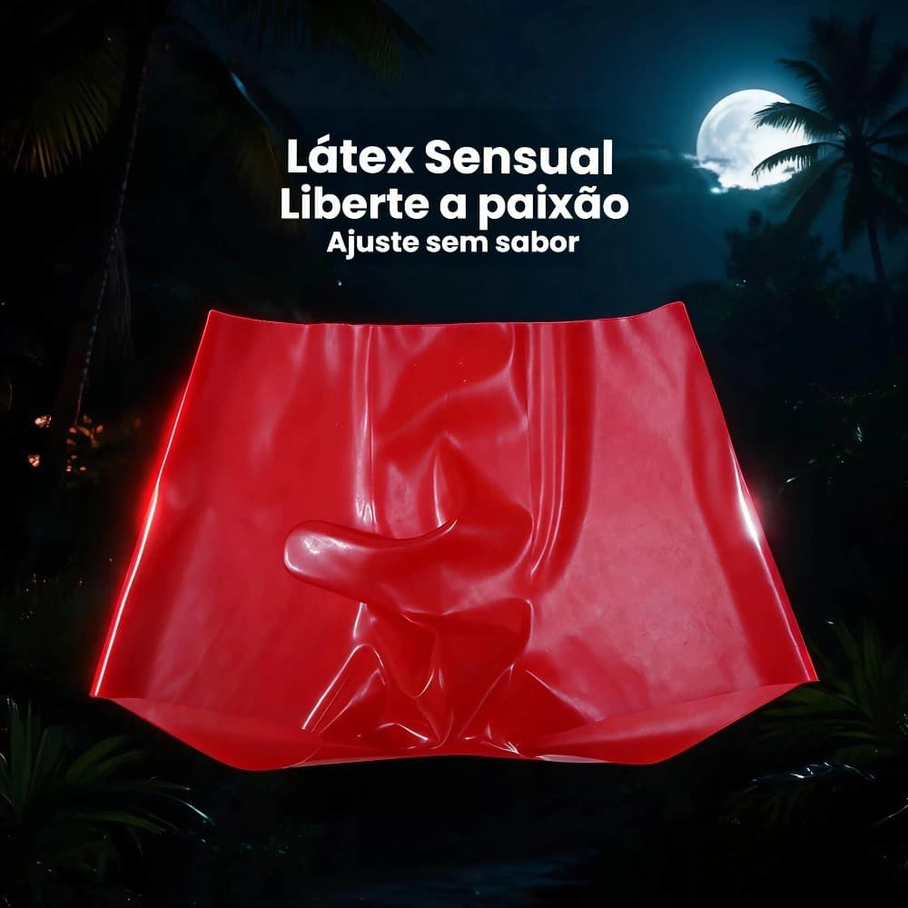 Cueca Boxer masculina de couro látex Natural, múltiplas cores, alta elasticidade, sem costura, peça única