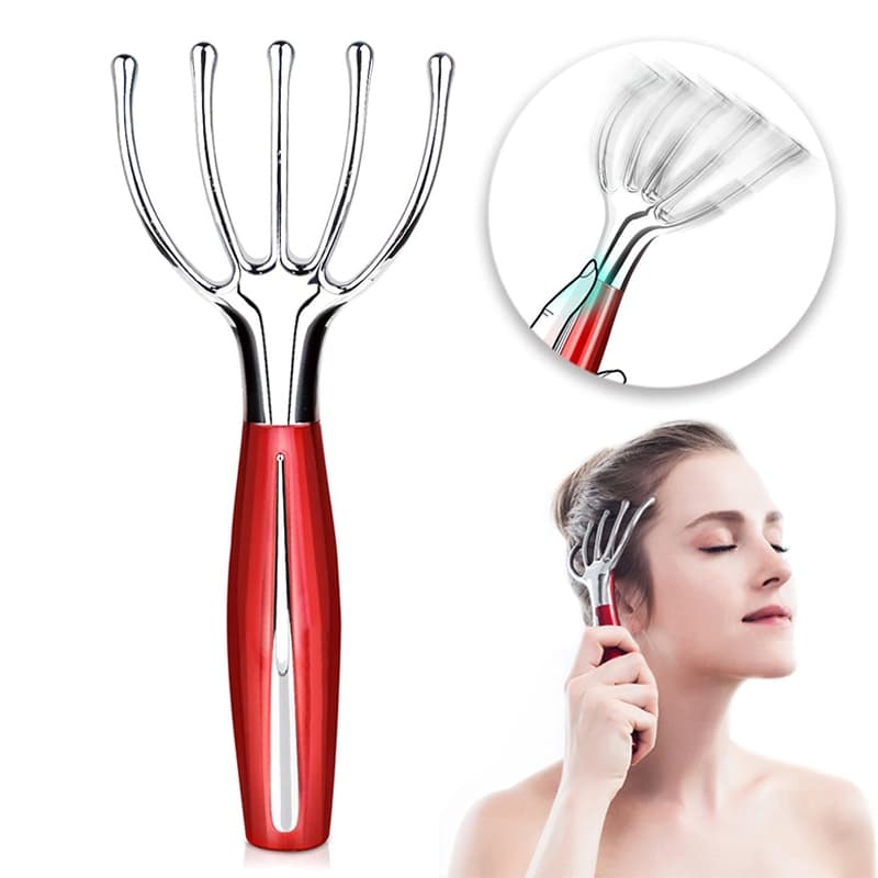 Cabeça Elétrica De Cinco Dedos , Massageador Relaxante , Portátil , SPA , Couro Cabeludo , Pescoço , Dor De , Alívio Do