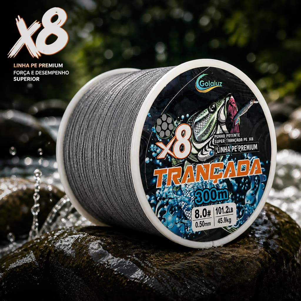 PE 300M Multifilamento Linha de pesca 8Fios Cordões Trançado  Super Super Durável 21-101LB