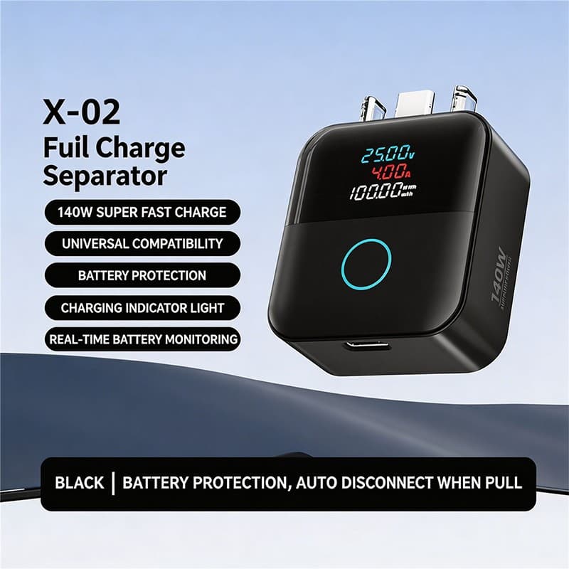 Adaptador De Corte Automático Com Display Digital , Proteção Contra Sobrecarga De Desconexão De Carga Total Para Telefon