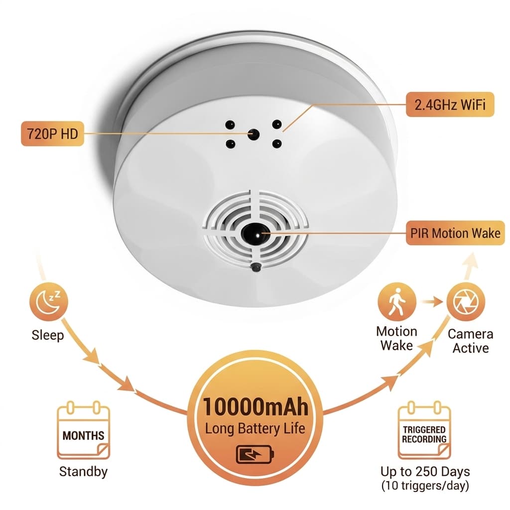 Câmera Sem Fio 1080P Com Bateria De Longa Duração , 10000mAh , Fácil Instalação , Visualização De Aplicativo WiFi , Arma