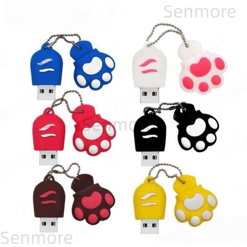 Unidade Flash 2TB 1TB 128GB 64GB Disco U 32GB 16GB 8GB 4GB 2GB 1GB Cor Dos Desenhos Animados Gato Garra USB