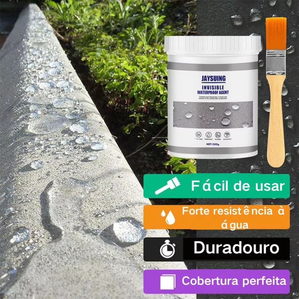 Impermeabilizante Incolor Parede Telhado Selante Contra Vazamento Reparo Água 300ml