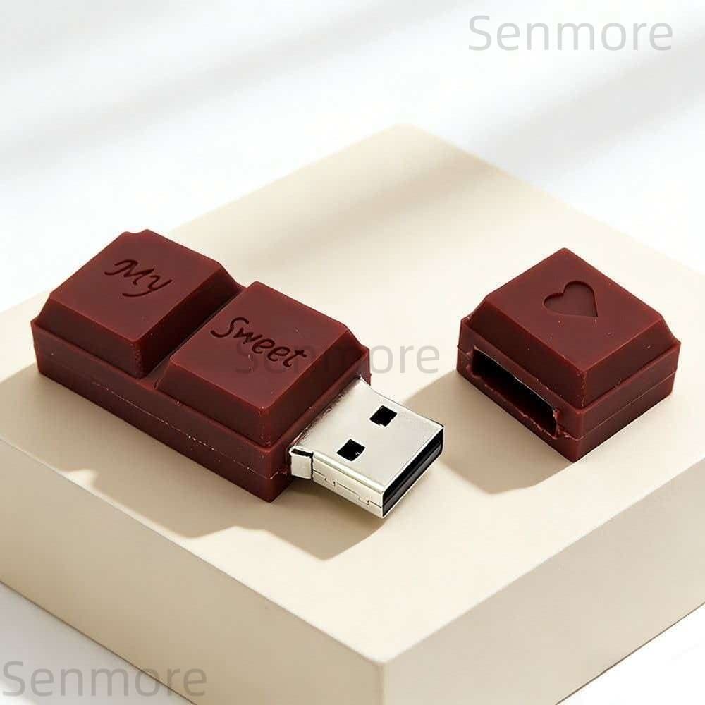2TB 1TB 128GB Flash Drive 1GB 2GB 4GB 8GB 16GB 32GB 64GB Cartoon USB Chocolate