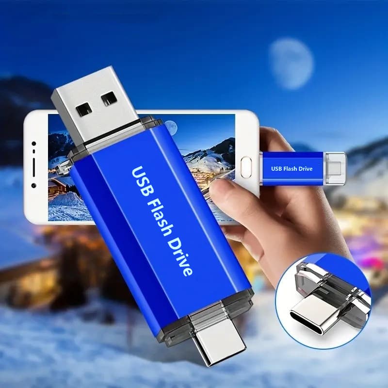 Unidade Flash USB Colorida À Prova De Poeira De 2 Tb , Solução De Armazenamento Móvel OTG Para iPhone 15/16/17 E Android