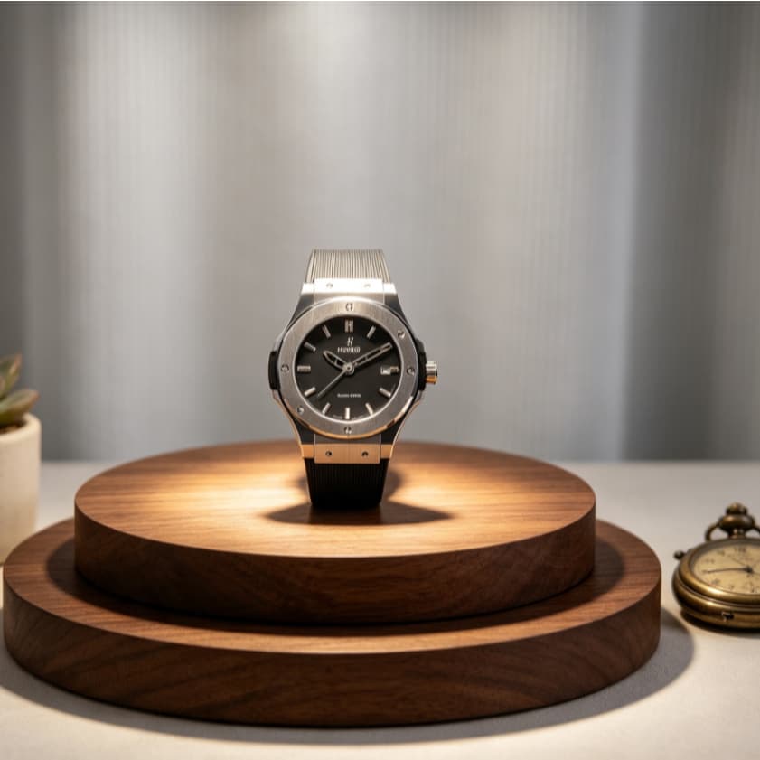 Relógio Mecânico Empresarial De Luxo Com Pulseira De Couro