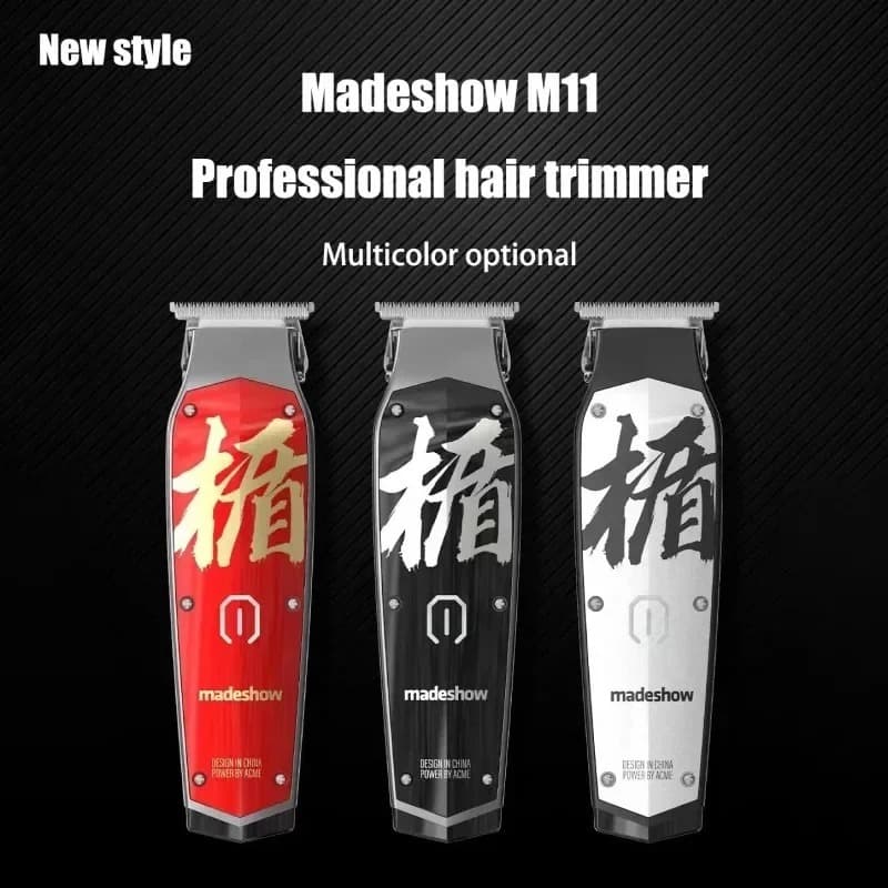 Madeshow M10M11 7200RPM Aparador De Cabelo Profissional Cerâmica Titânio T-Lâmina Corpo De Metal 2h Casa E Barbeiro