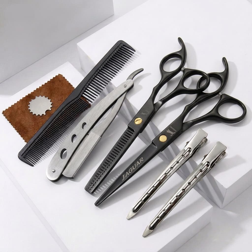 Conjunto De Tesouras Haridressing JAGUAR 6.5 Polegadas , kit Para Corte De Cabelo