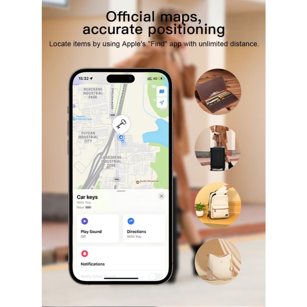 ICard Global Locator Cartão ultrafino Dispositivo Anti-perda Carteira Rastreador de itens Rastreador de animais de estim