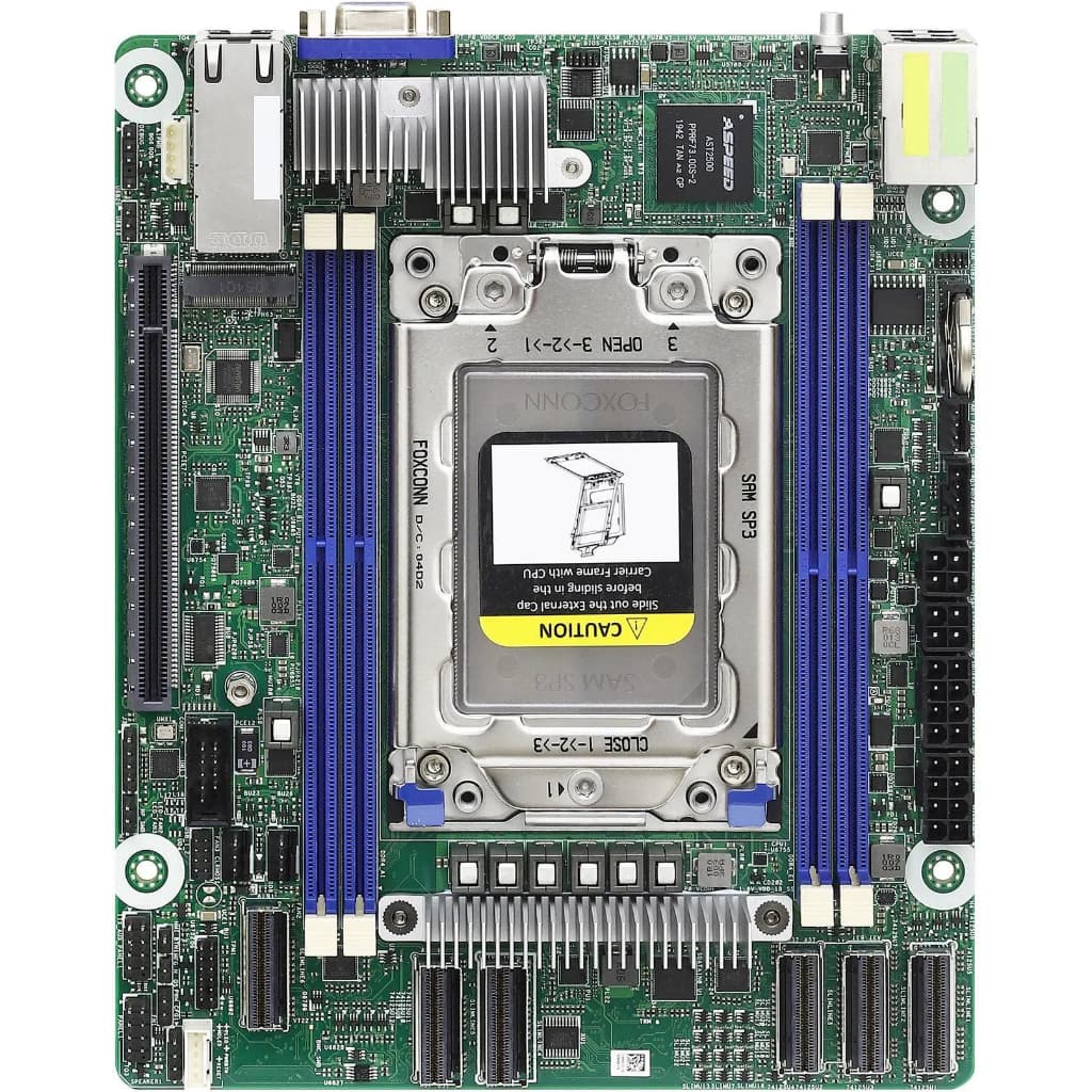 AsRock Rack ROMED4ID-2T Proprietário (mini-ITX Profundo) Soquete Da Placa-Mãe Do Servidor SP3
