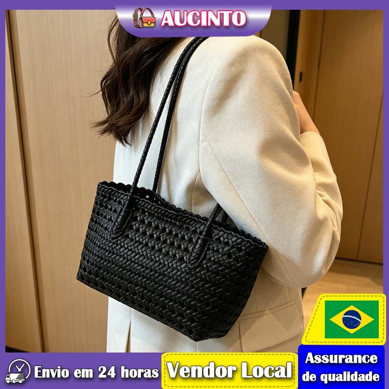Bolsa de praia oca Aucinto Bolsa de tecido Bolsa de ombro para férias à beira-mar