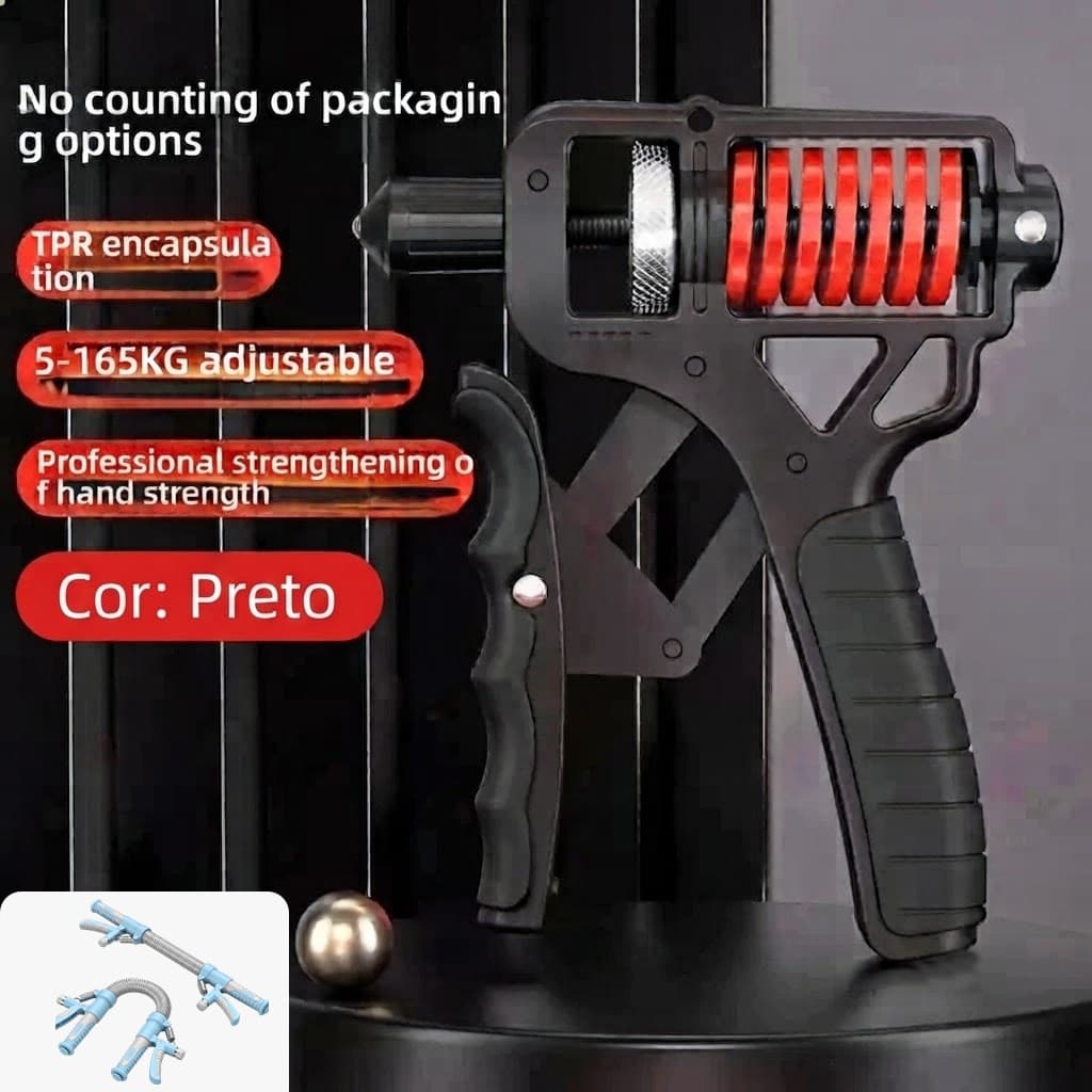 Hand Grip Profissional Ajustável 5-165 KG | Metal de Alta Resistência para Treino de Força Máxima