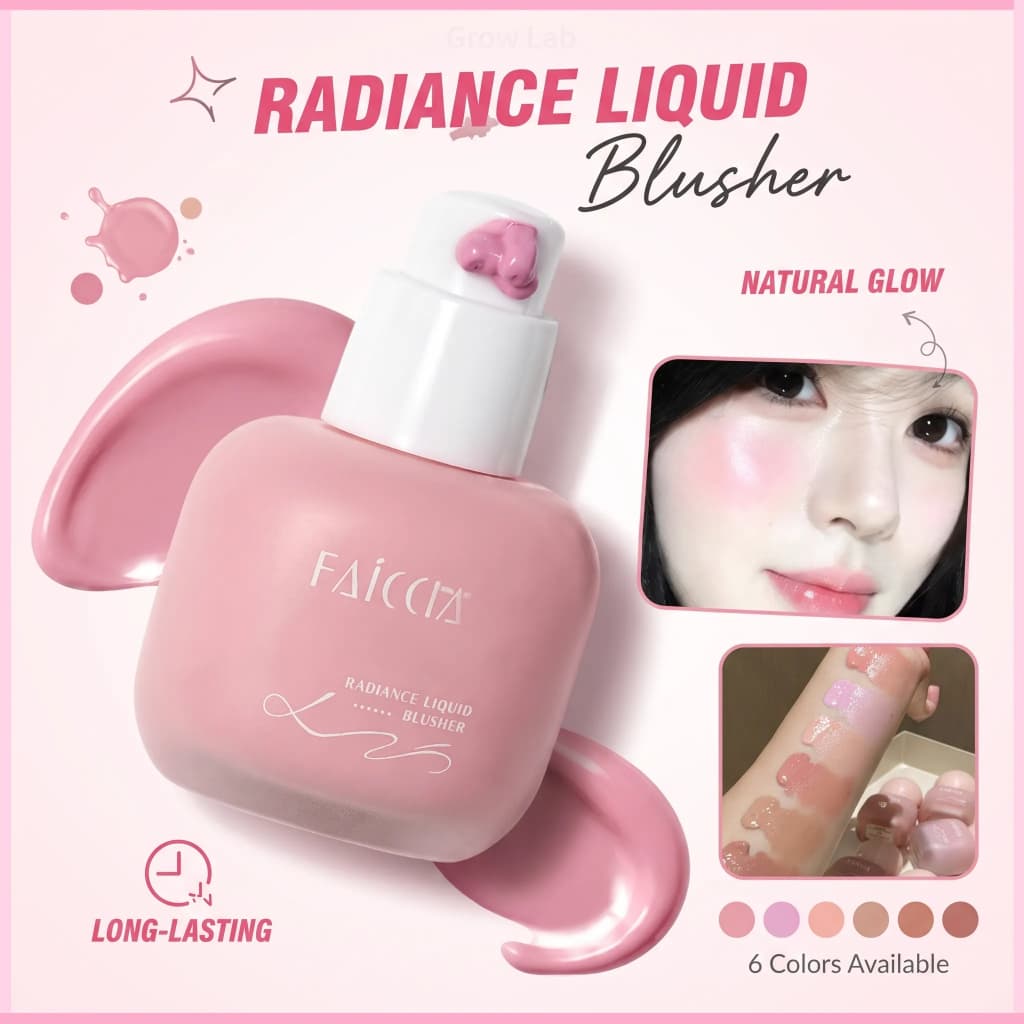 Blush Líquido Acabamento Luminoso Natural Tons Rosados Suaves Fórmula Hidratante Maquiagem Diária