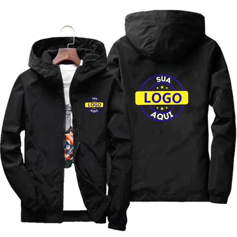 Jaqueta De Equitação De Motocicleta Com Logotipo Personalizado , Casaco Capuz Zíper Leve E À Prova De Vento , Esportes A