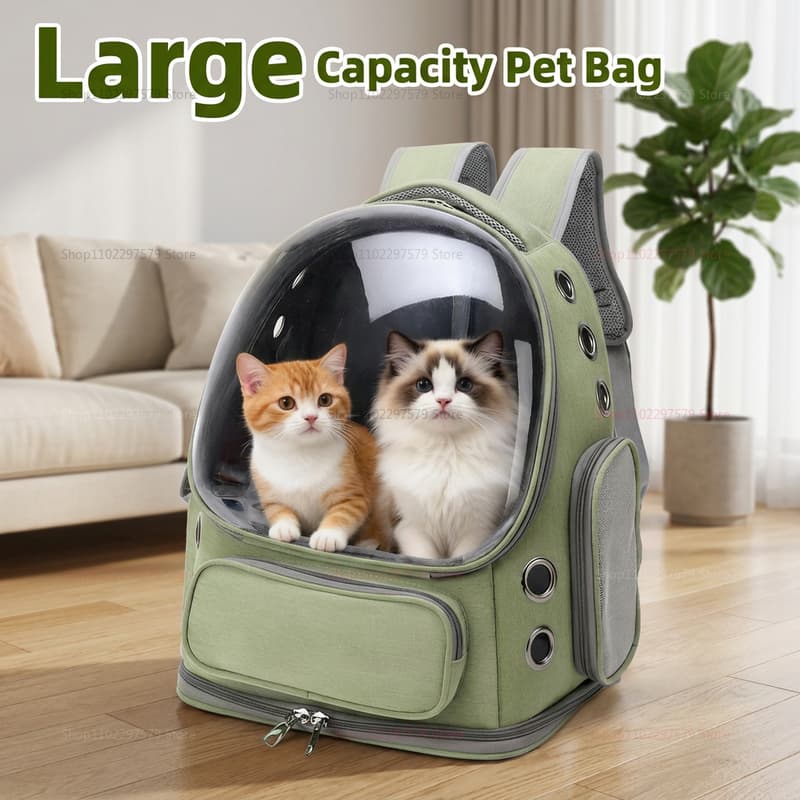 Premium Transparente Pet Transportadora Mochila Respirável Conforto Design Viagem Ao Ar Livre Essencial Para Gatos Cães
