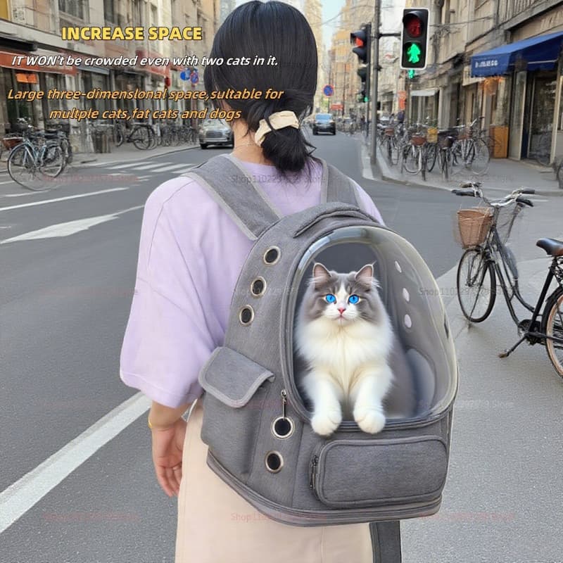 Cápsula Espacial Transparente Premium , Mochila Para Transporte De Animais De Estimação , Multi Ventilação , Respirável