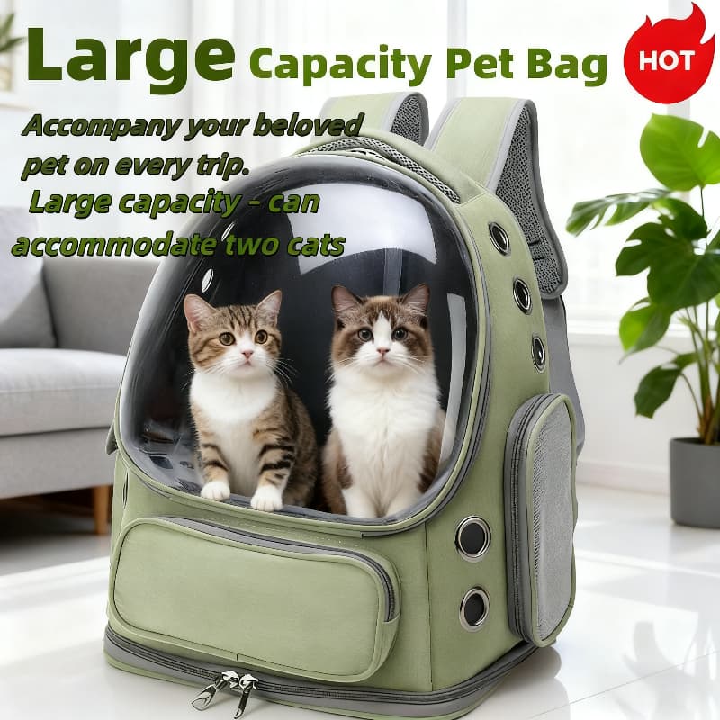 Cápsula Espacial Transparente Premium Mochila Para Transporte De Animais De Estimação Respirável Ergonômico Conforto Des