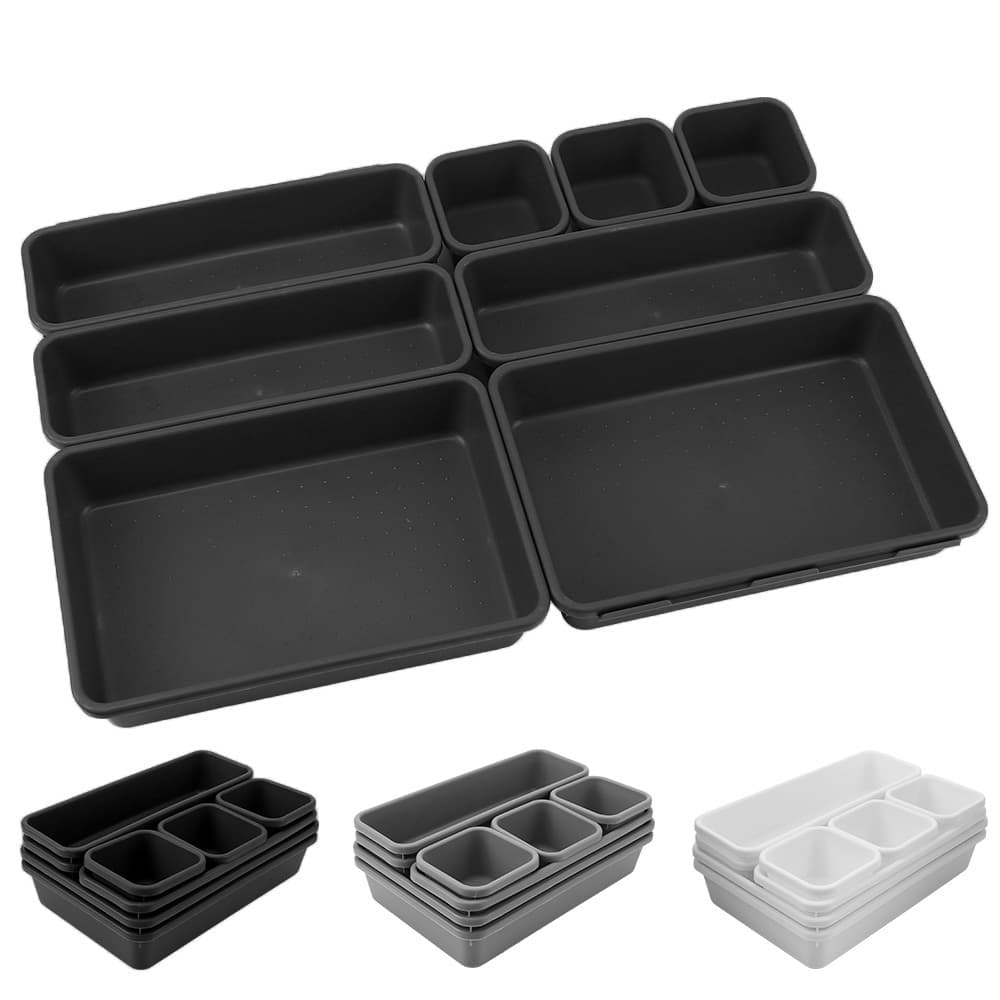 8 Pc/set Gaveta De Armazenamento Caixa Diversos Titular Jóias Compõem Organizador Cozinha Banheiro Bandejas