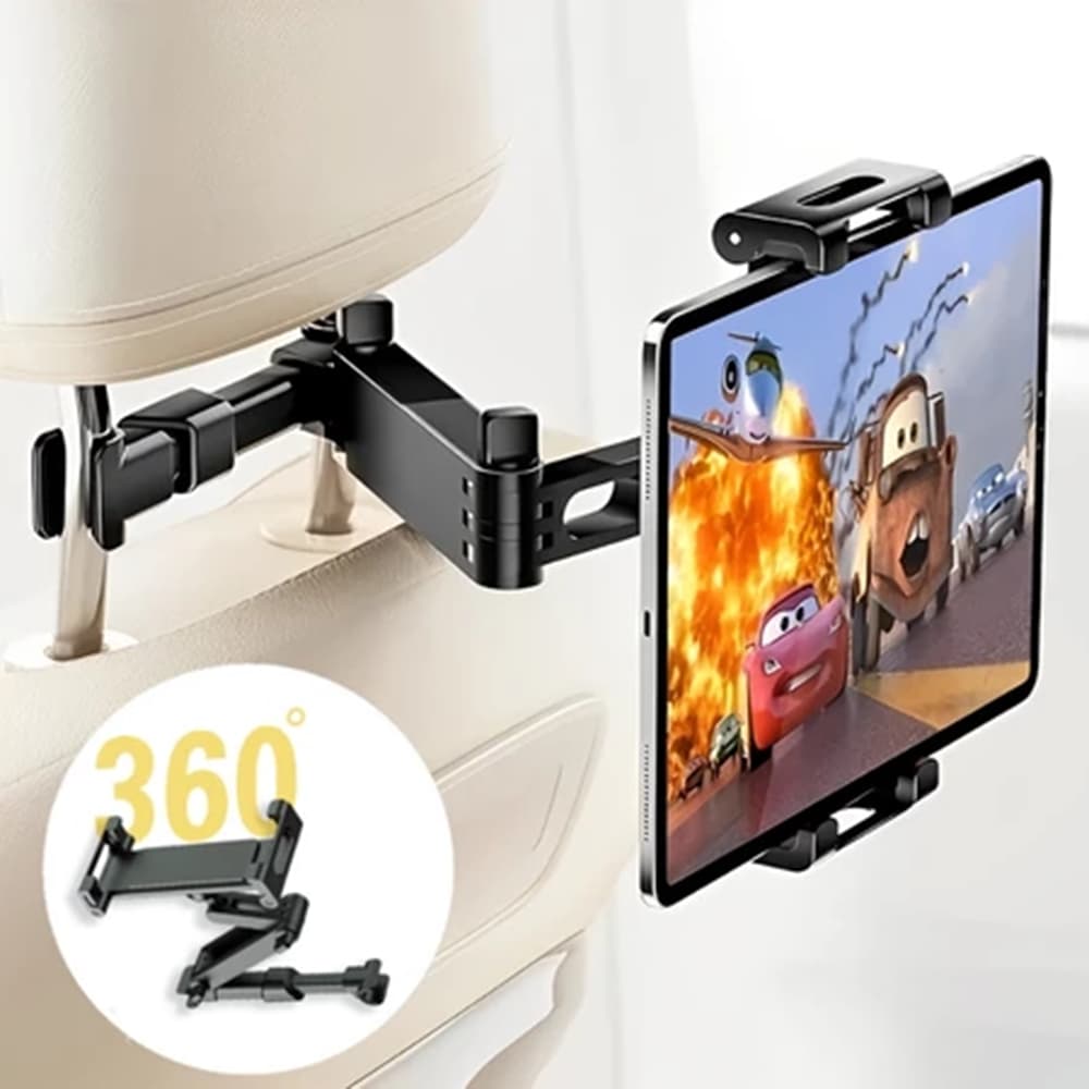 Suporte Veicular Para Celular e Tablet Dobrável e Extensível Suporte De Banco Traseiro 360° Rotação