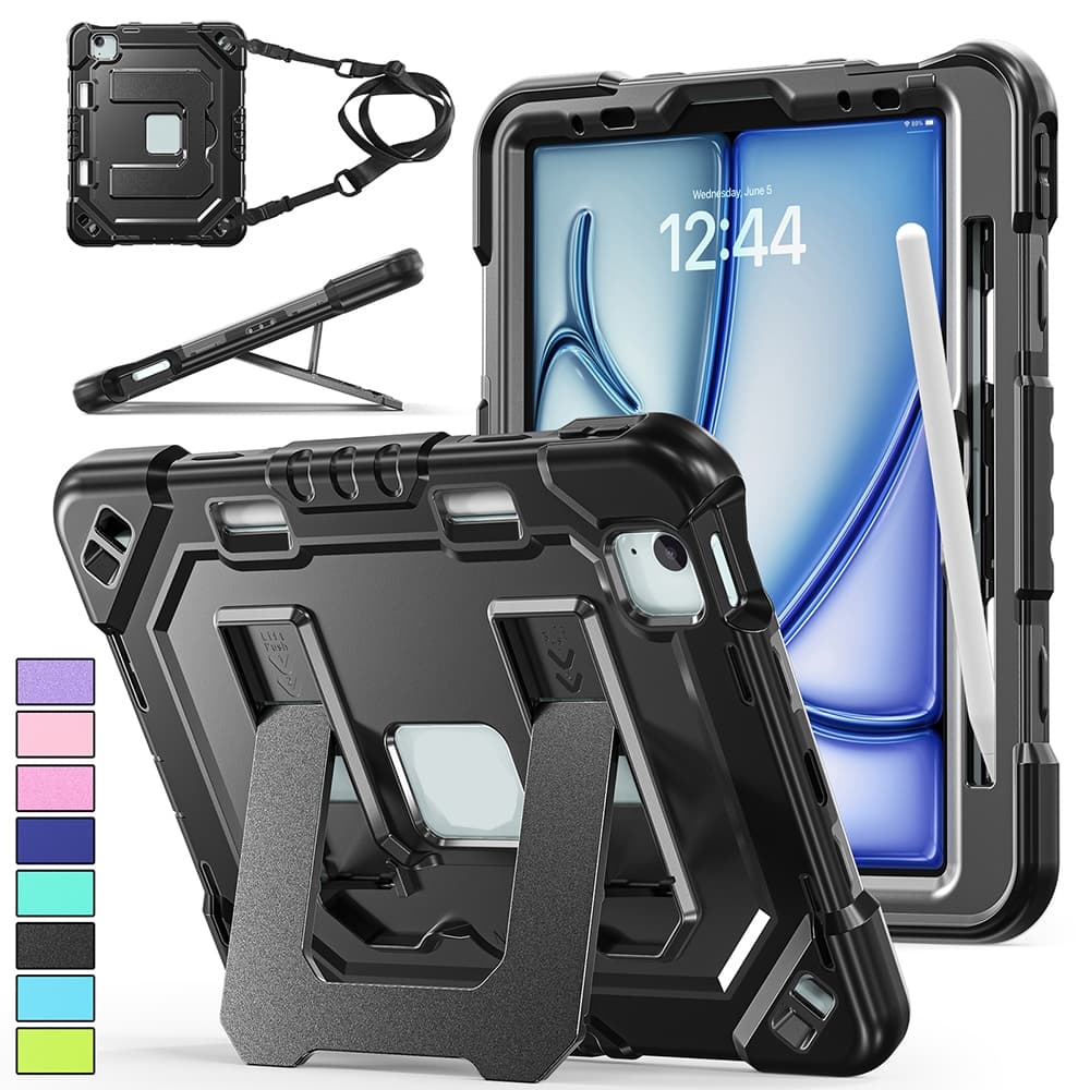Para iPad Air 8/7/6/5/4 , Pro 11 2025 2024 2022 2021 2020 2018 11a/10a Geração Capa Protetora Robusta À Prova De Choque