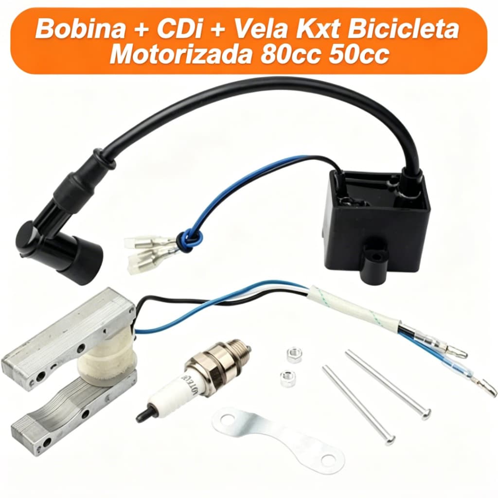 Bobina + Cdi + Vela Kxt Bicicleta Motorizada 80cc