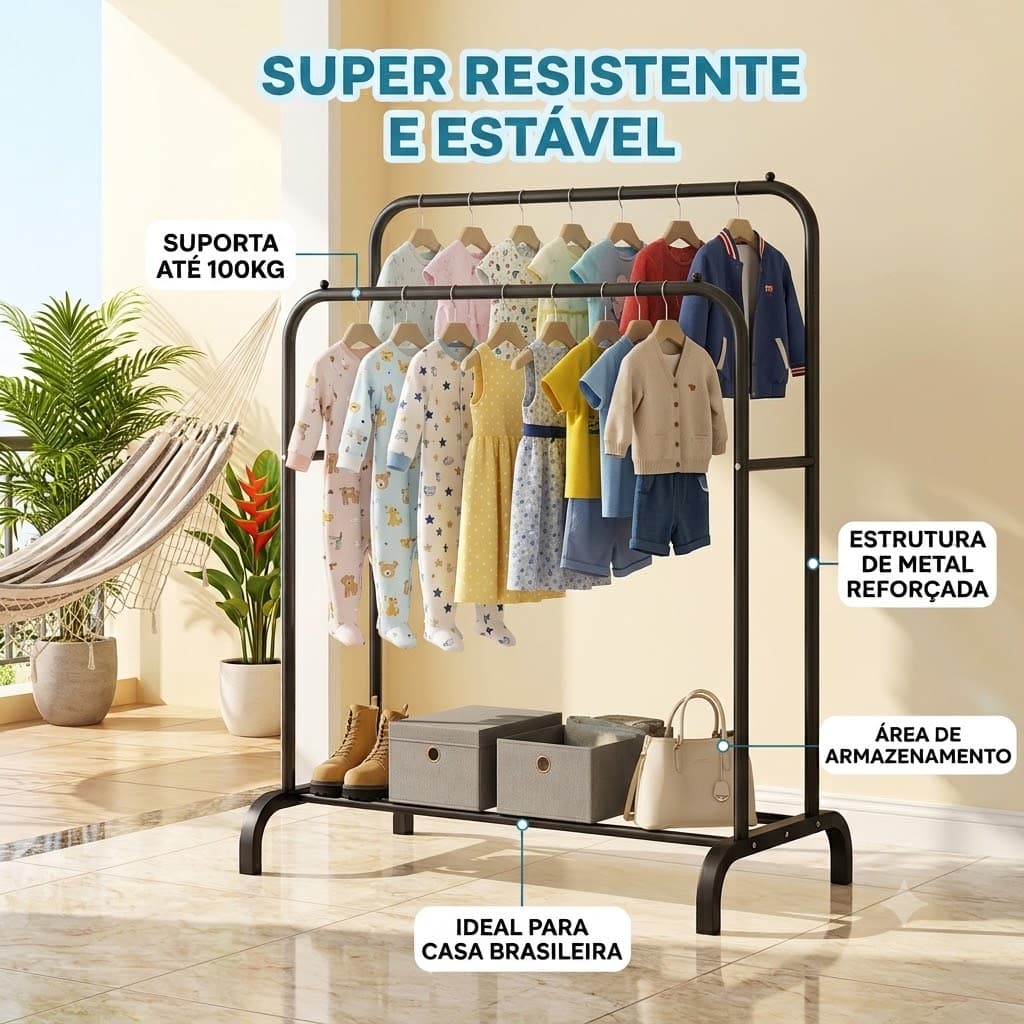 Racks Para Roupas – Rack Suporte Estável E De Alta Capacidade