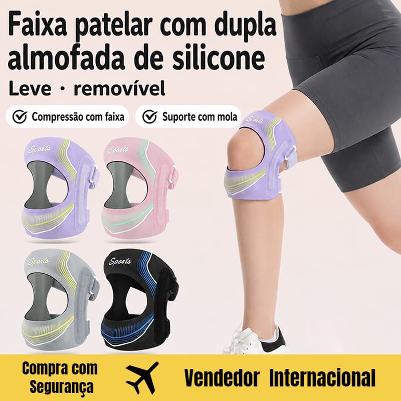 JC Silicone Patela Cinto Basquete Esportes Joelho Articulação Menisco Capa Protetora Correndo Montanhismo Joelho Absorçã