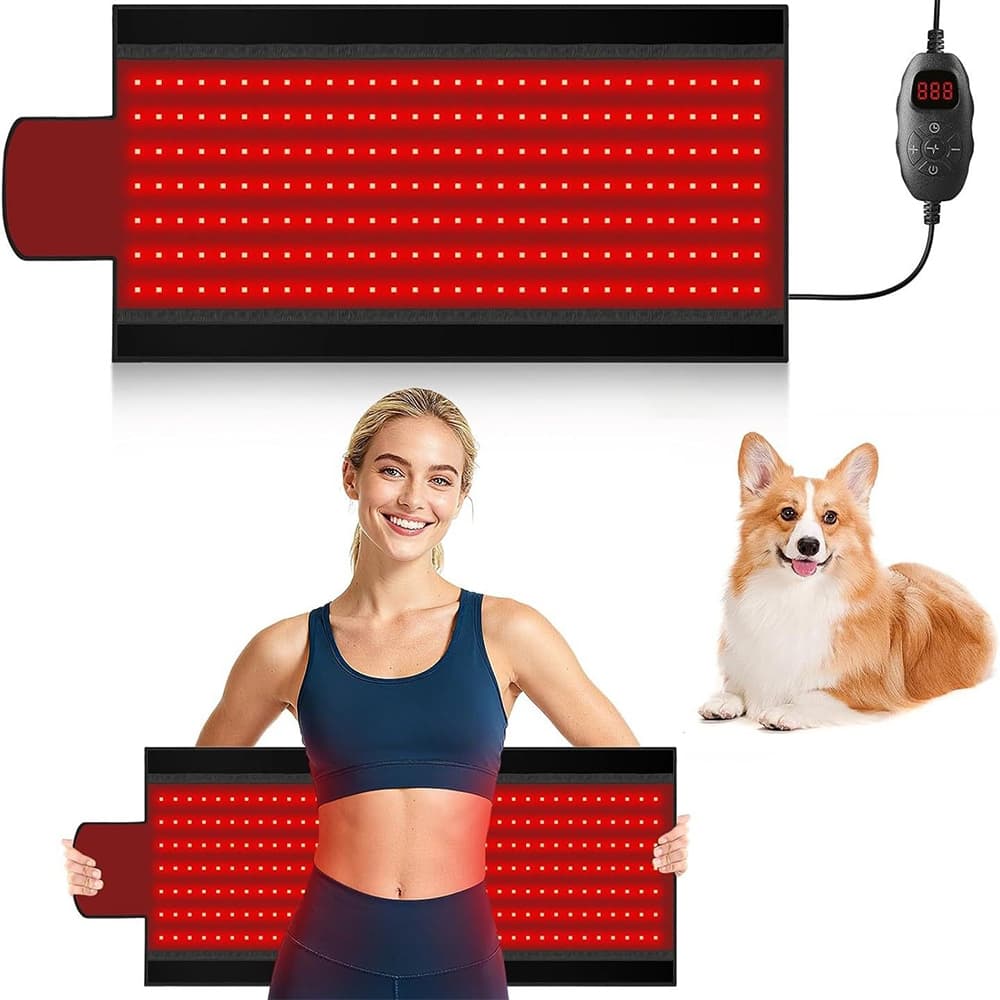 Tapete De Terapia De Luz Vermelha 210 LEDs 660nm E 850nm Cobertor Material Premium Temporizador Intensidade Ajustáveis