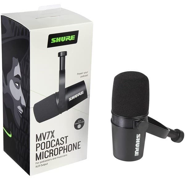 Microfone Shure Motiv MV7X Dinâmico Cardioide cor preto