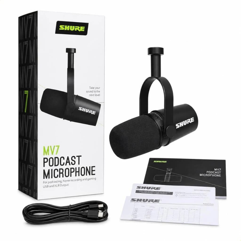 Microfone De Podcast Dinâmico MV7 Para Podcasting E Gravação Vocal