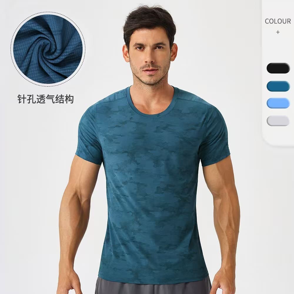 Camiseta Esportiva Masculina De Ajuste Solto , Fresca , Respirável , De Secagem Rápida Para Corrida , Academia E Exercíc