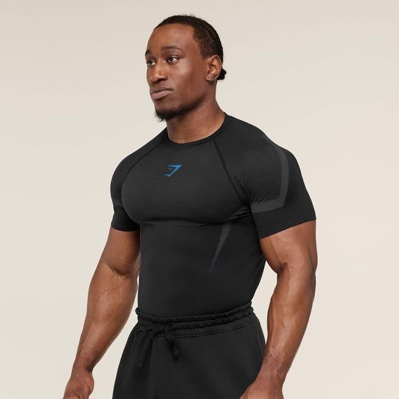 Camiseta Masculina Stretch Muscular Fitness Adequada Para Esportes Ao Ar Livre Jogging Ginásio 50kg-110kg Disponível