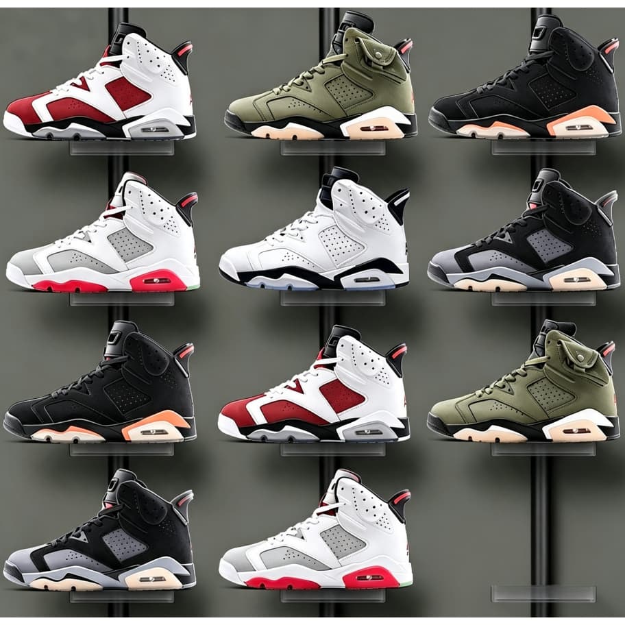 Sapatos esportivos casuais de corrida Joe 6 High-Top Homens Mulheres Tênis de basquete Casal Sapatos com almofada de ar