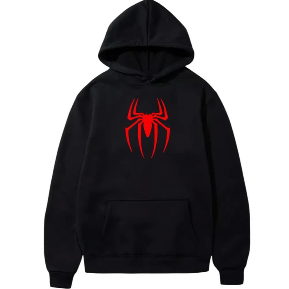 Y2K Retro Spider Moletom com capuz solto All-Match com capuz Hip Hop Street Top