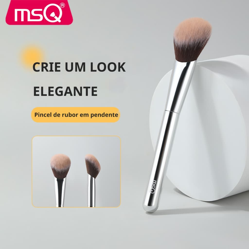 MSQ Pincel De Maquiagem , Blush Em Pó Série Estrela Kabuki Portátil Macio Base De Cabelo Pintura