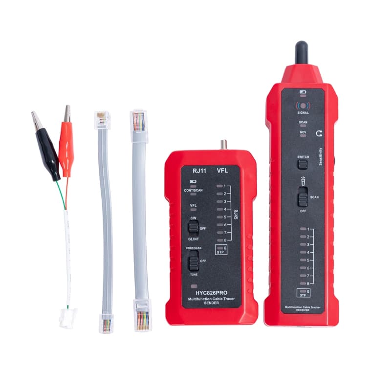 HYC 826 Testador De Rastreador De Cabo De Rede , Detector De Linha Profissional LAN RJ45 RJ11 , Localização De Ponto De