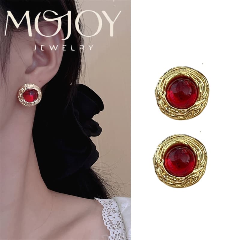 Brincos de diamante atmosférico retrô brincos de moda de alta qualidade