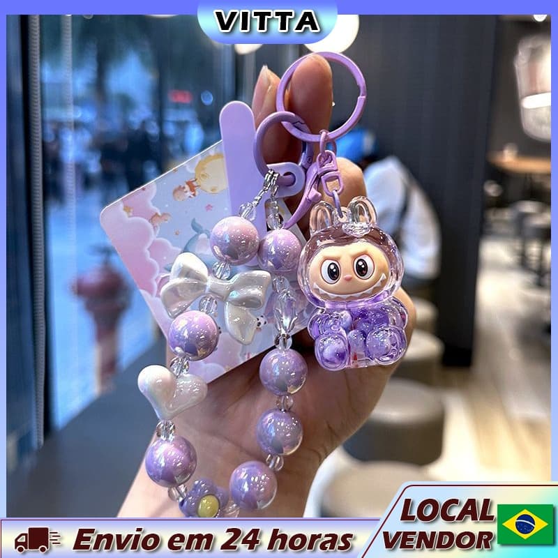 VITTA Criativo Coelho Dos Desenhos Animados Corrente Do Telefone Móvel Bonito Requintado Óleo Contas Luminosas